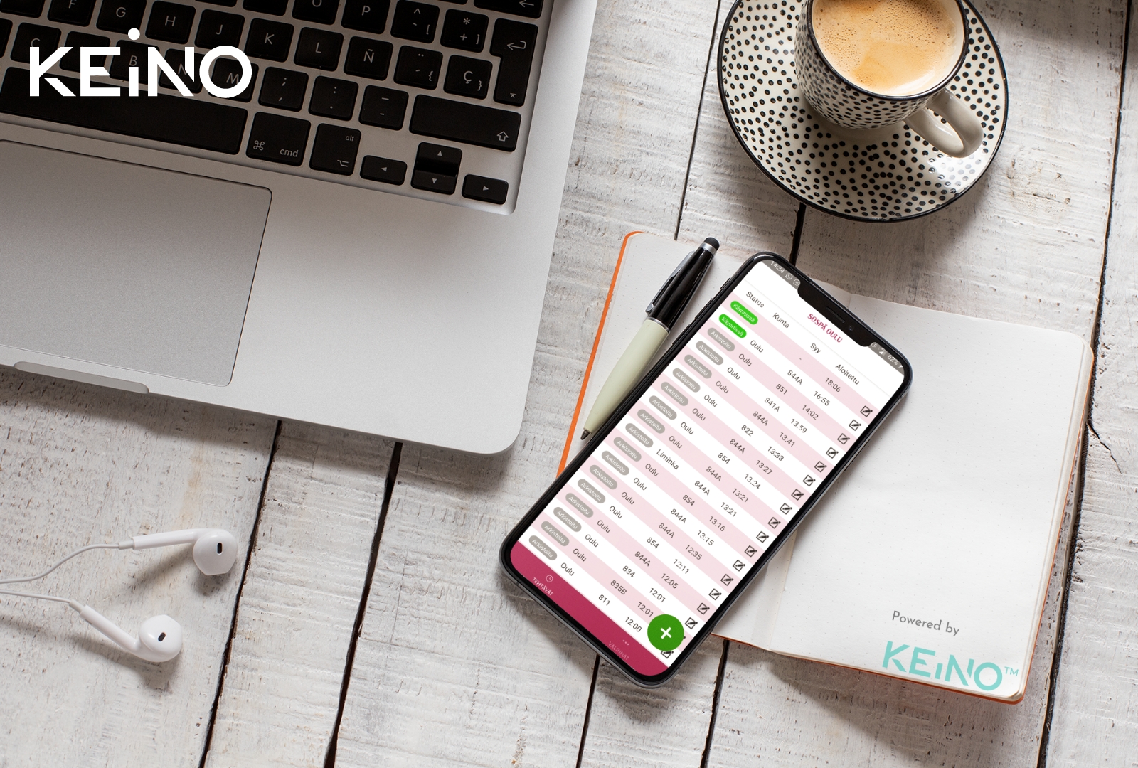 Municipalities in the Oulu region join forces in out-of-hours social emergency services - a mobile application from KEiNO to record hours worked between municipalities.